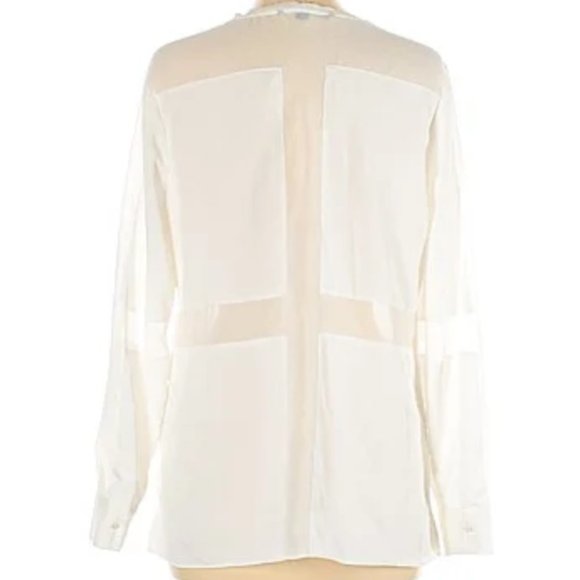 White Sheer Illusion Blouse - Picture 2 of 2
